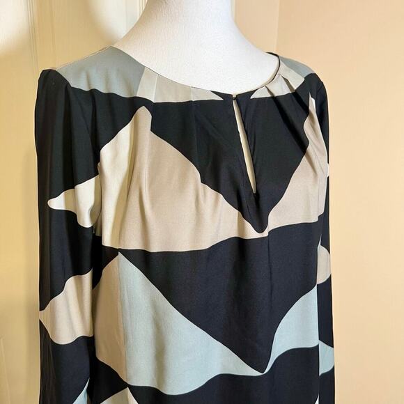 Mara Hoffman Geometric Long Sleeve Shift Dress Size Small Mod, Sophisticated - Picture 5 of 11